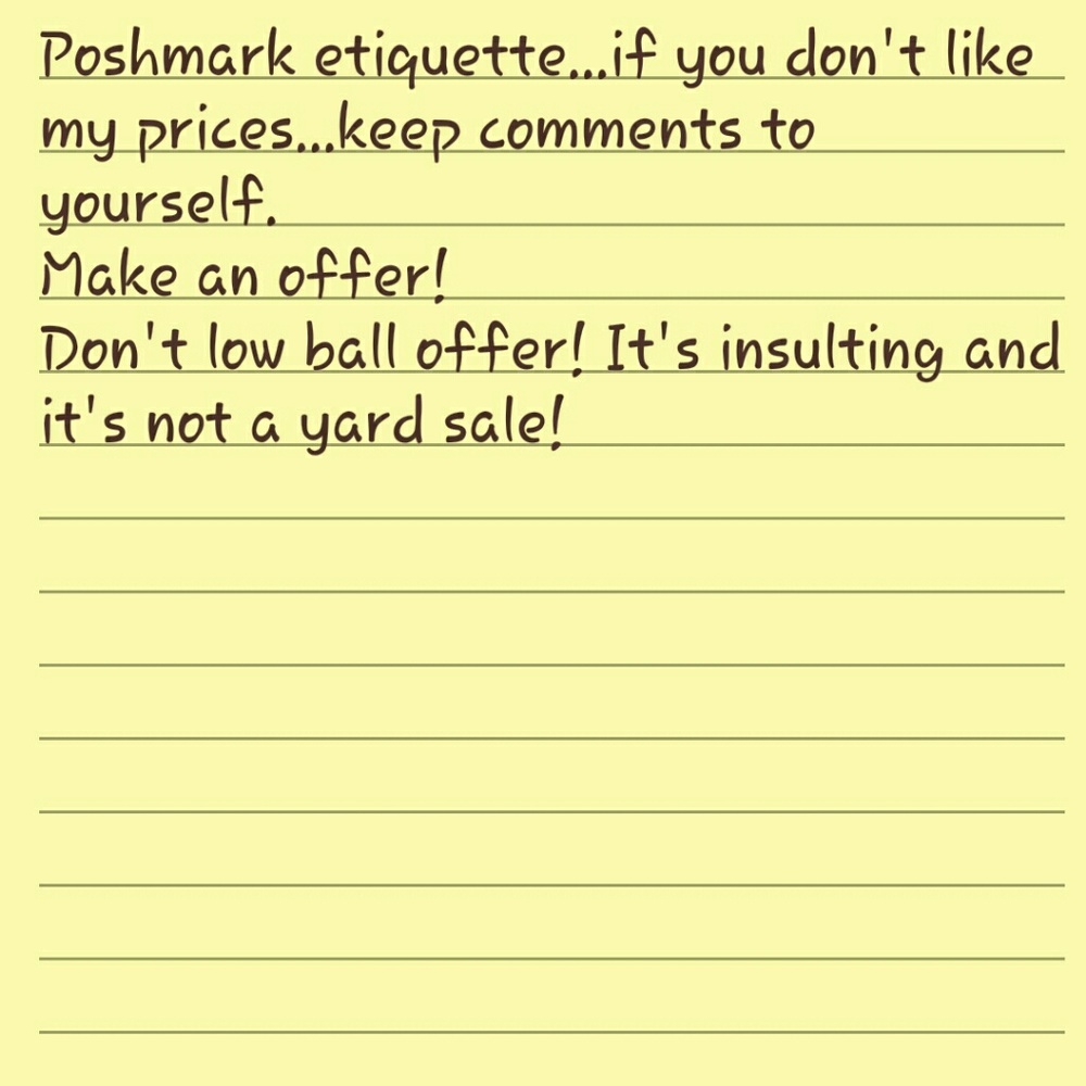 Poshmark etiquette